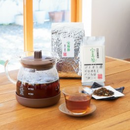 宝寿園 野草十八茶“宝寿茶” 特別増量＆ハリオ社製 レンジポットセット