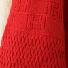 トレ　パリジャン ラウンジウェア 日本製 ウール１００％ エアリースパン パッチワーク風ケーブル柄 大判ストール