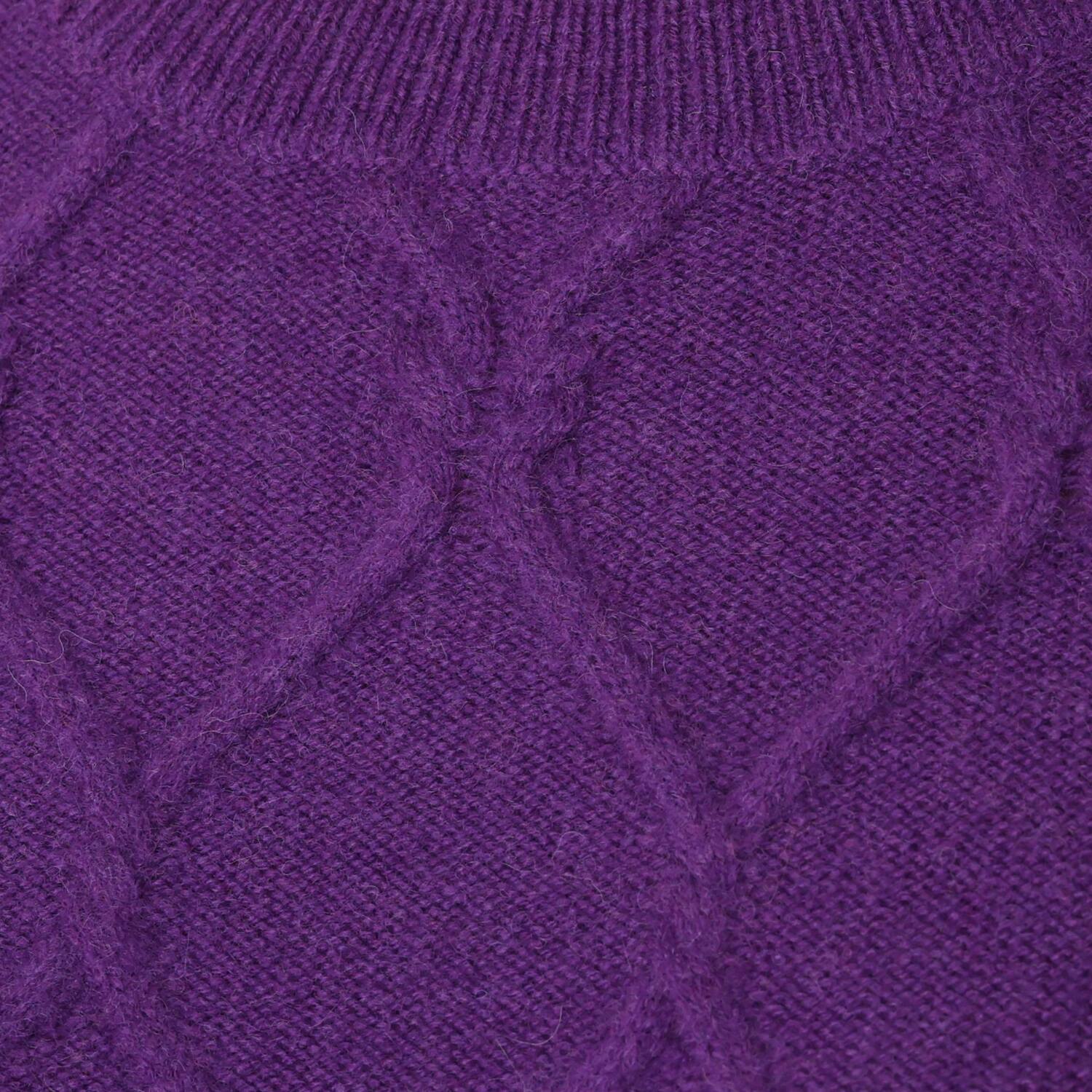 ナチュラム お手入れ簡単 カシミヤヤクの アラン柄が目を引く デザインセーター