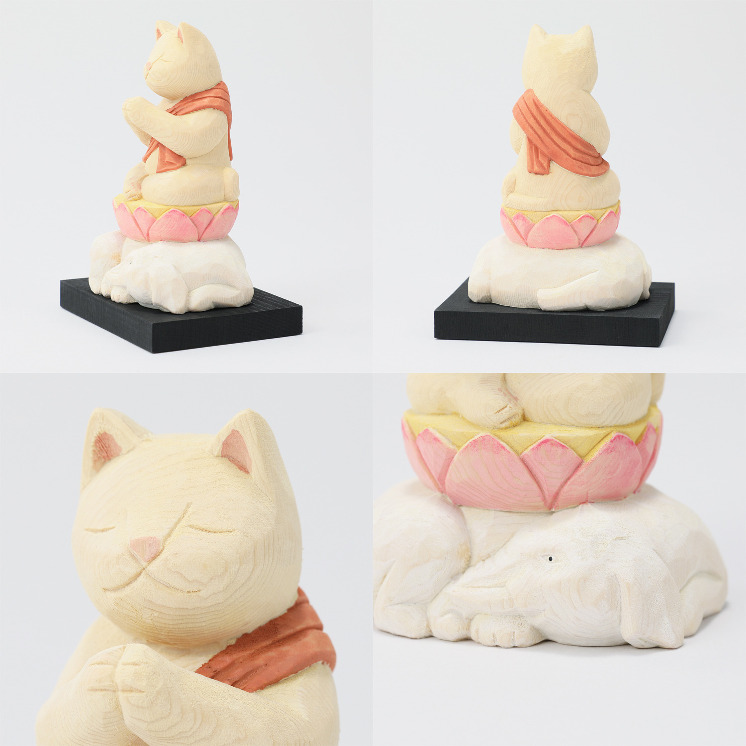 猫ｂｕｄｄｈａ 木彫り像