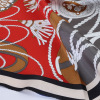 タニラグ 日本製 シルク１００％ 手捺染 リング付ひし形スカーフ