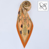 タニラグ 日本製 手捺染 プリーツ仕立て リング付ひし形スカーフ