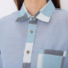 クイーン　リー インド綿！ オリジナル ステッチジャガードの パッチワークシャツ