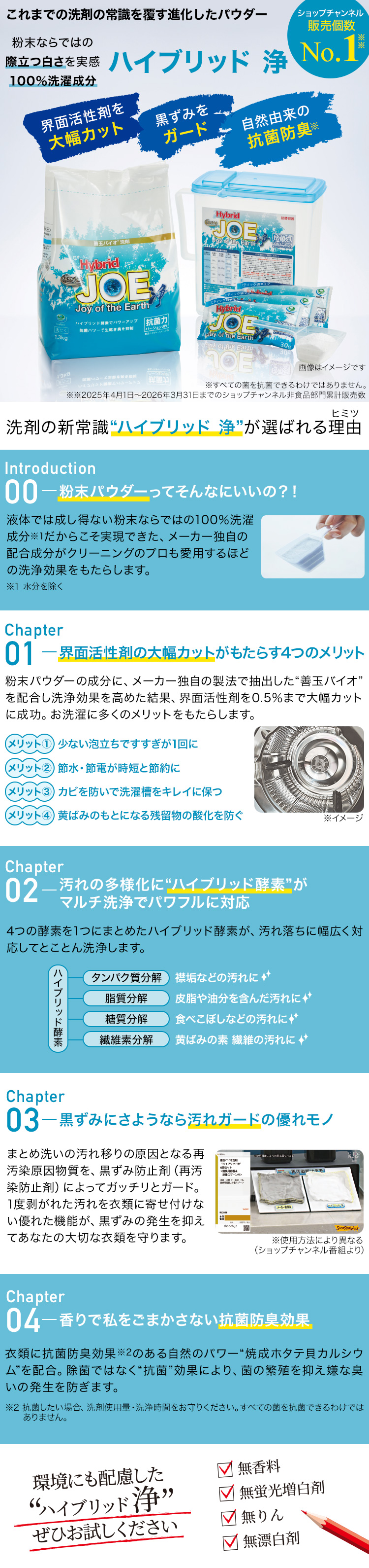 善玉バイオ洗剤 “ハイブリッド浄” お試し1袋＋個包装30g 特別