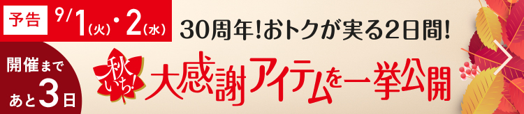 秋いち大感謝アイテムを一挙公開