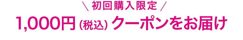 初回購入限定 割引特典1,000円(税込)プレゼント