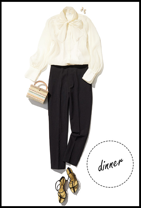 ディナー向けドレスアップ コーディネート画像