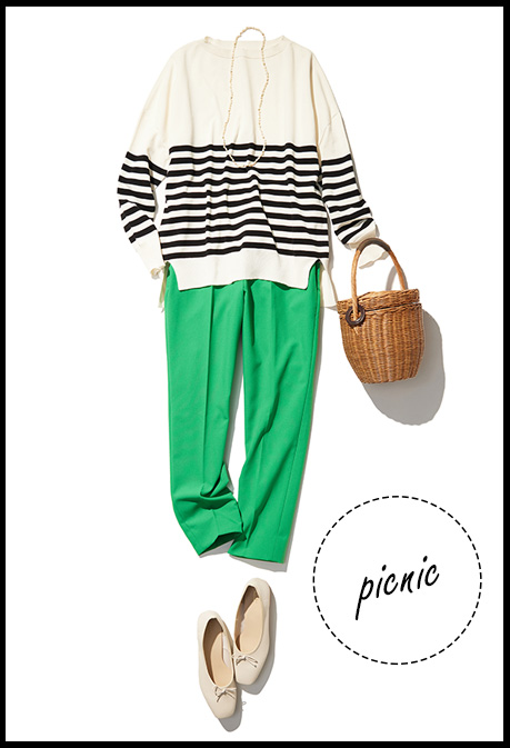 ピクニック向け コーディネート画像