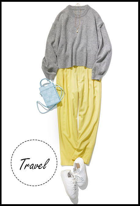 年末年始に旅行 コーディネート画像