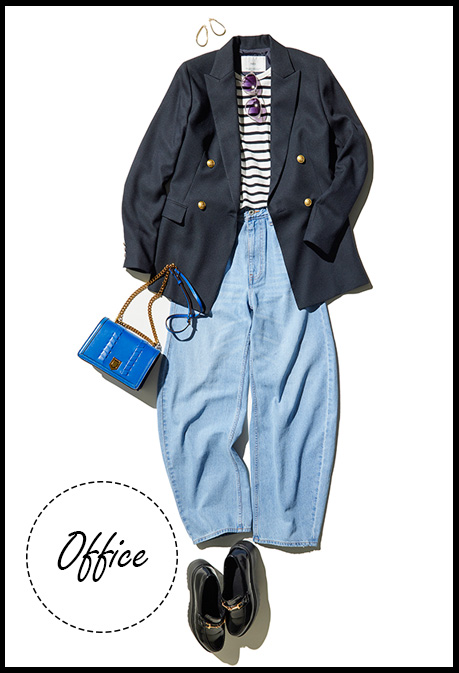 春のオフィススタイル コーディネート画像