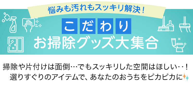 悩みも汚れもスッキリ解決！こだわりお掃除グッズ大集合