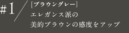 ＃1 [ブラウングレー］エレガンス派の美的ブラウンの感度をアップ