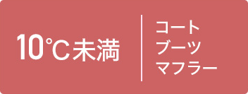 10℃未満 コート/ブーツ/マフラー