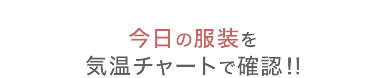 今日の服装を気温チャートで確認！！