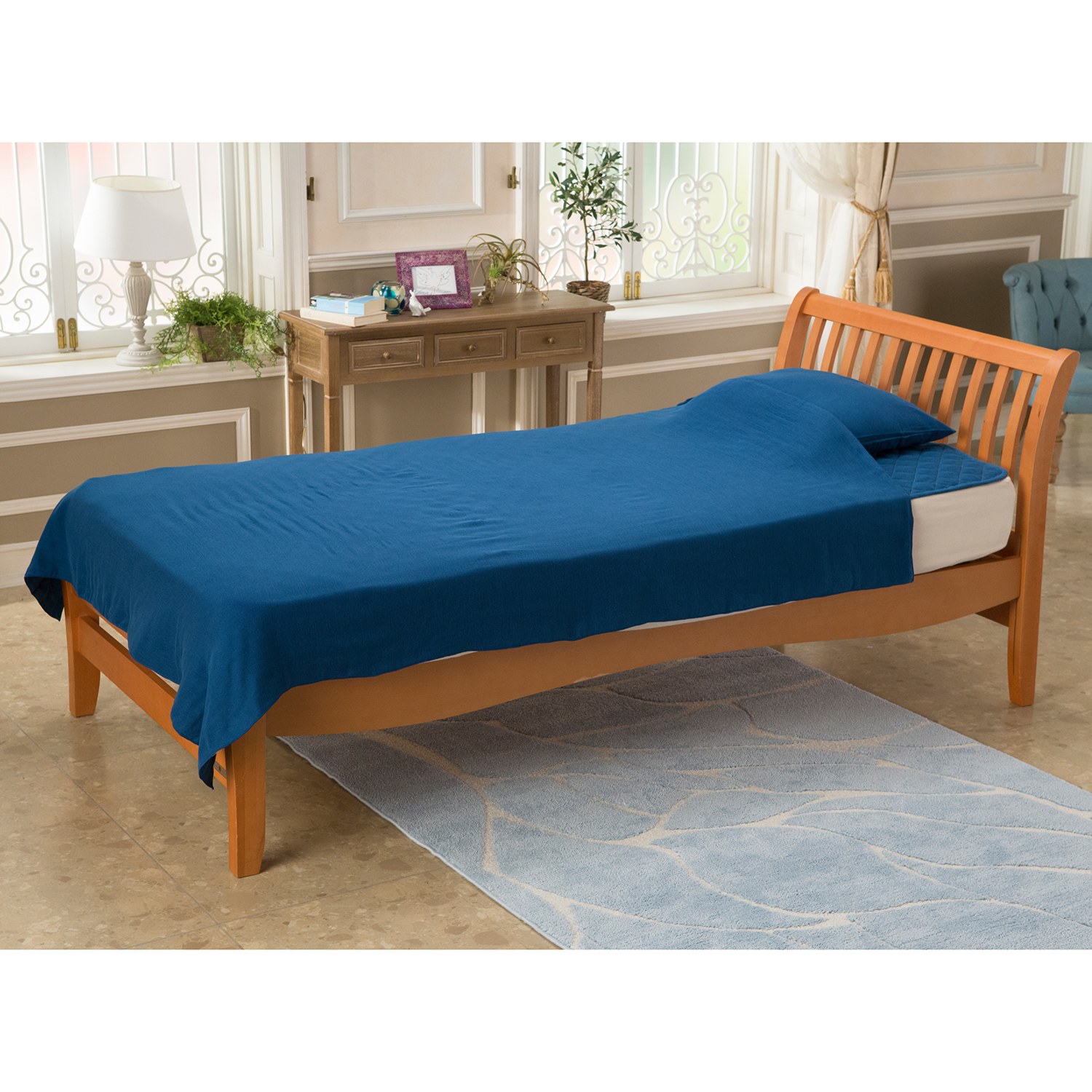 ＜シングル＞やわらか３段加工で仕上げた！　三河木綿　和晒プレミアムガーゼ　６重ガーゼケット