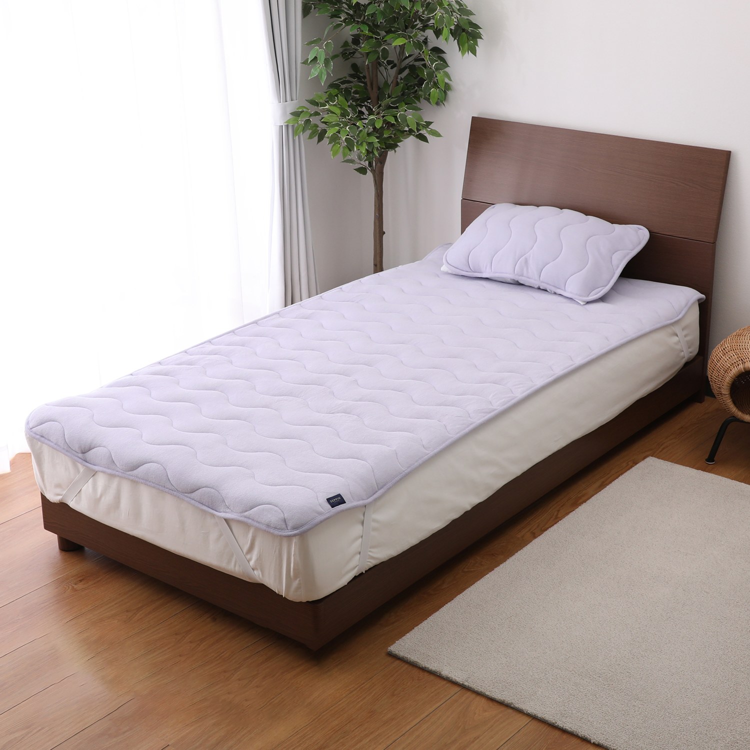 ＜ダブル＞快眠博士　“ＺＥＰＰＩＮ”　寝汗の吸水力が違う！　爽やかパイルの敷きパッド