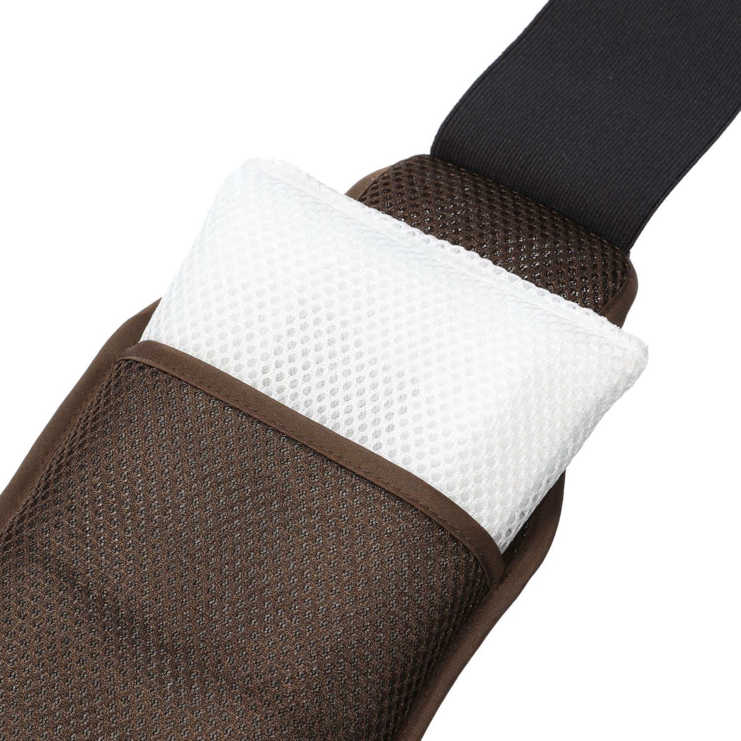 立体構造編物　エアーラッセルで寝ながら腰ケア　腰まくら