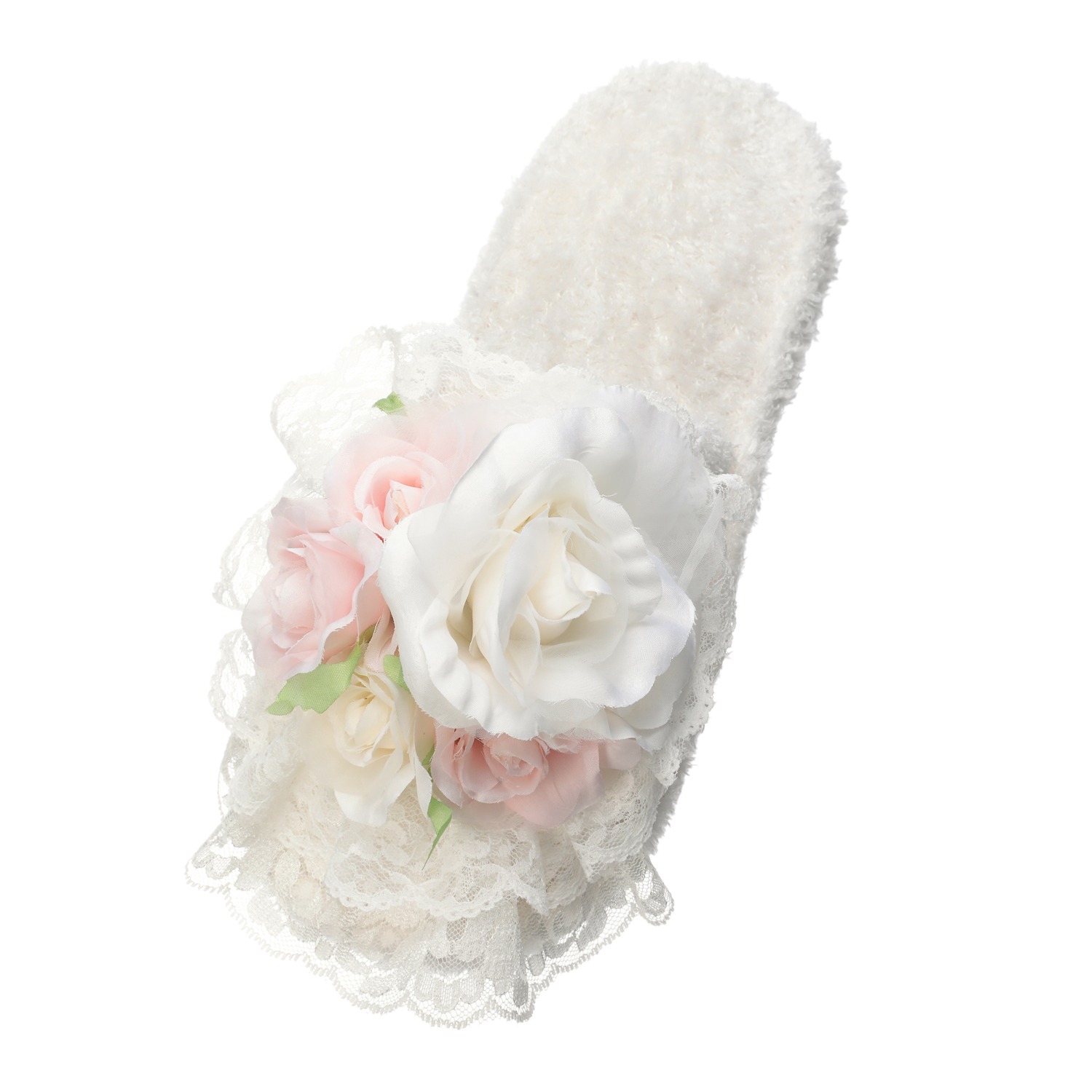 ラ　ルイス
ボリュームフラワー
モティーフ付
洗えるルームシューズ