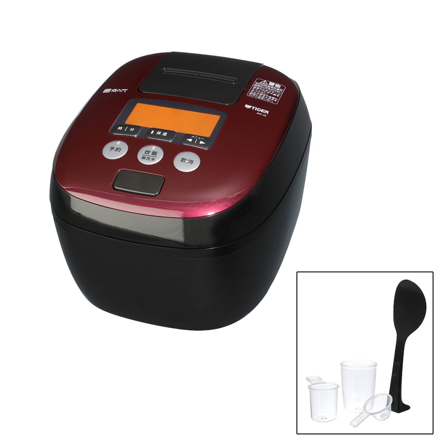 ＜５．５合＞タイガー
熱流＆熱封
土鍋コーティング
圧力ＩＨ炊飯ジャー
“炊きたて”
