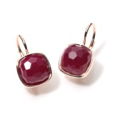 ローザリュール
カルセドニー
クッションシェイプ
ファセットピアス