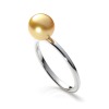 １８Ｋホワイトゴールド
ゴールデン白蝶パール
シンプルリング
