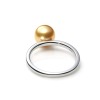 １８Ｋホワイトゴールド
ゴールデン白蝶パール
シンプルリング
