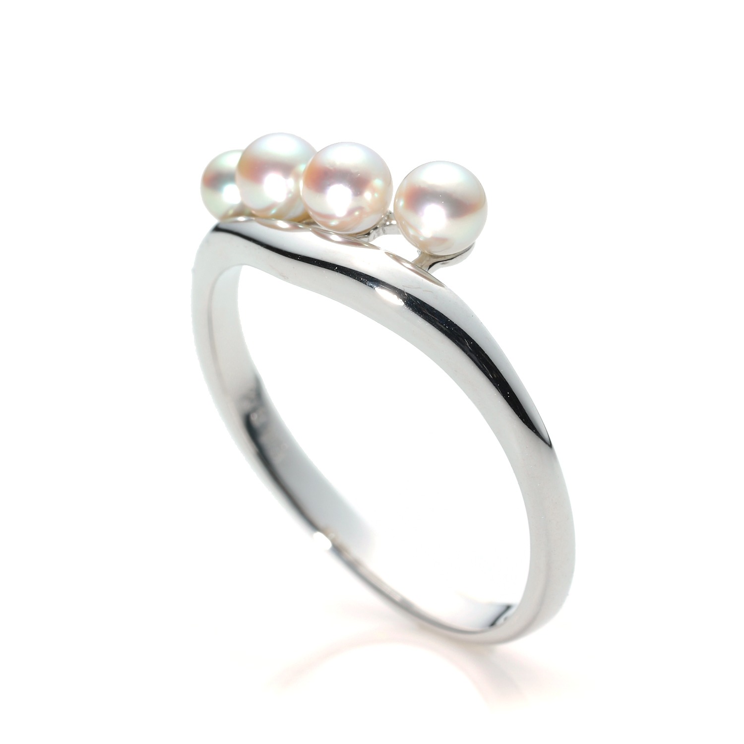 １８Ｋホワイトゴールド
ナチュラルブルーグレー
ベビーアコヤパール
グラデーションリング