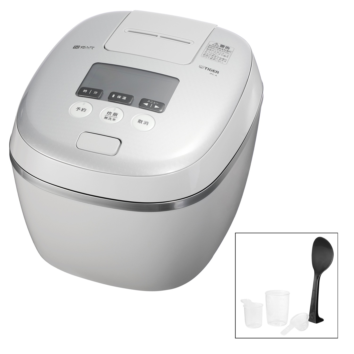 ＜１升＞
タイガー
熱流＆熱封
土鍋コーティング
圧力ＩＨ炊飯ジャー
“炊きたて”