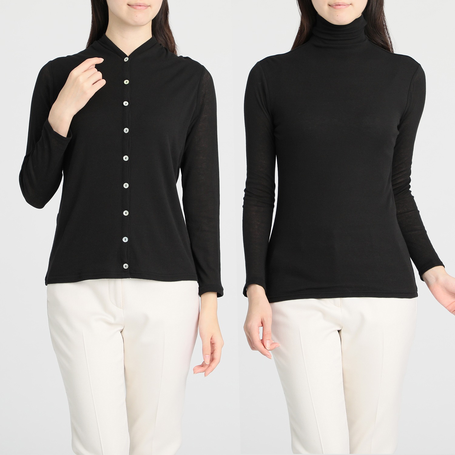 天使の綿シフォン
２ウェイカーディガン＆プルオーバーセット