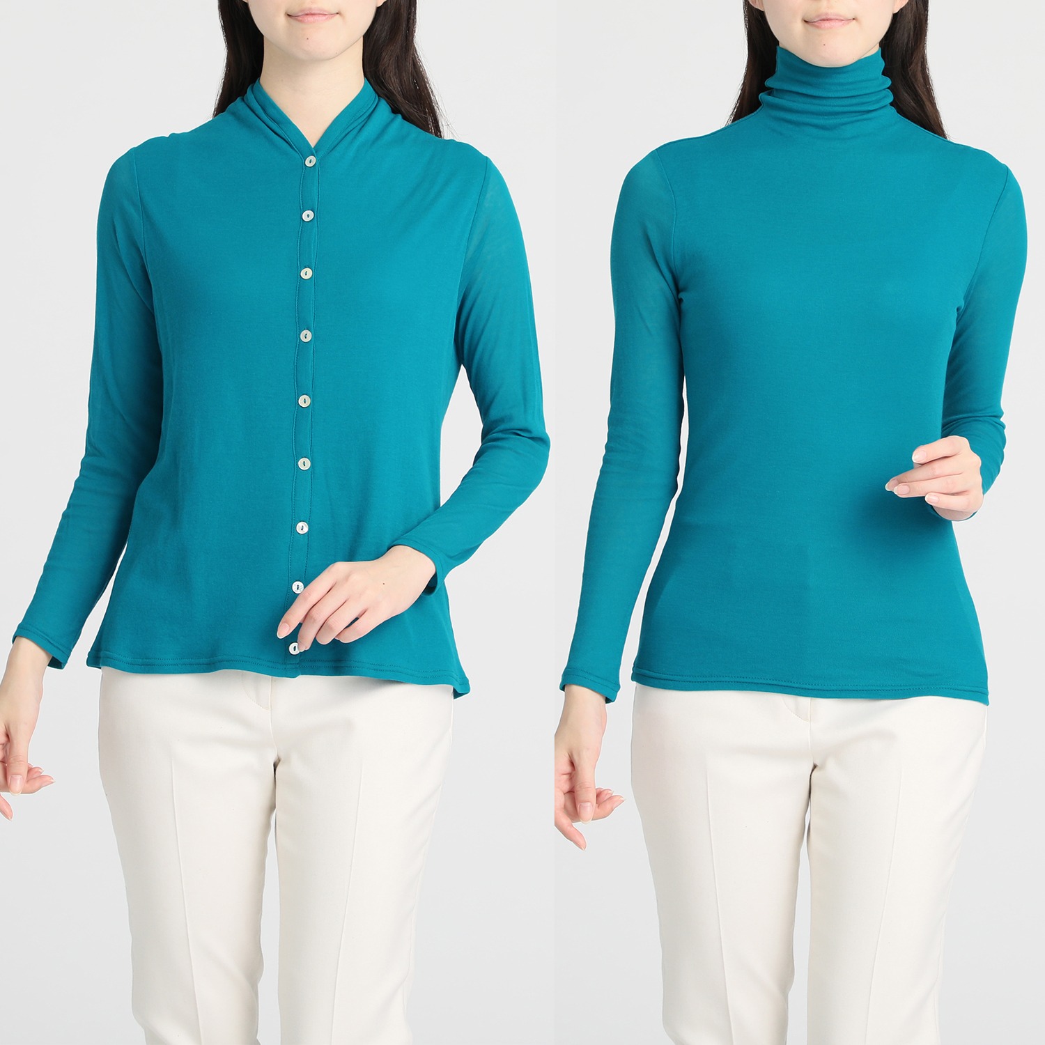 天使の綿シフォン
２ウェイカーディガン＆プルオーバーセット