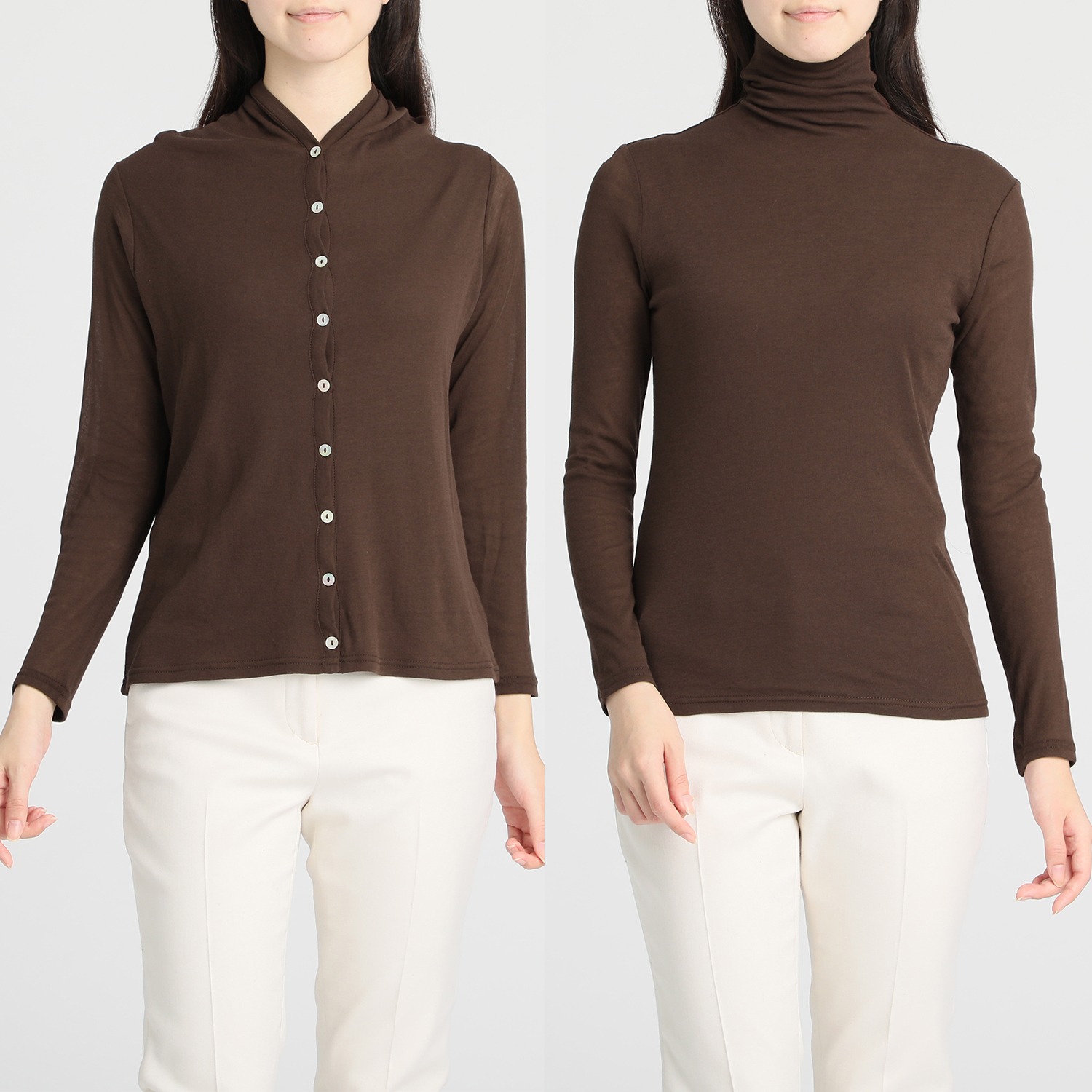 天使の綿シフォン
２ウェイカーディガン＆プルオーバーセット