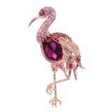 クリスタルガラス
フラミンゴモティーフ
ペンダントブローチ