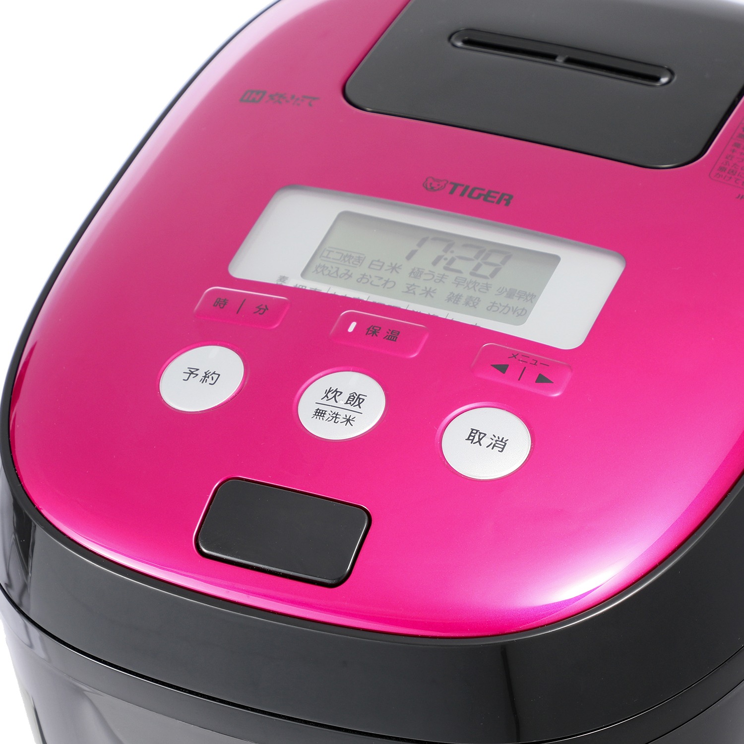 ＜１升＞
タイガー
熱封土鍋コーティング＆Ｗ銅入り５層遠赤特厚釜！
時短少量早炊きもできる
ＩＨ炊飯ジャー
“炊きたて”