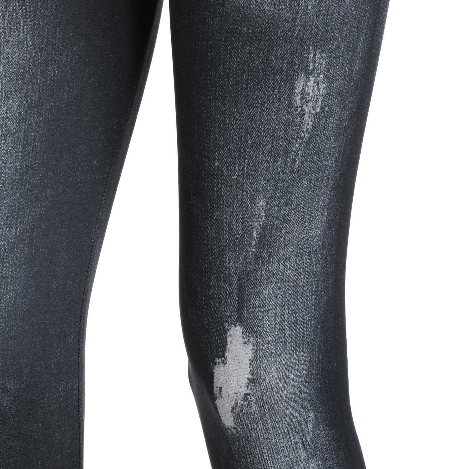 うらぽか
２００デニール
裏起毛
リアルデニムプリント
レギンス同色２足セット
＜ダメージブラック＞