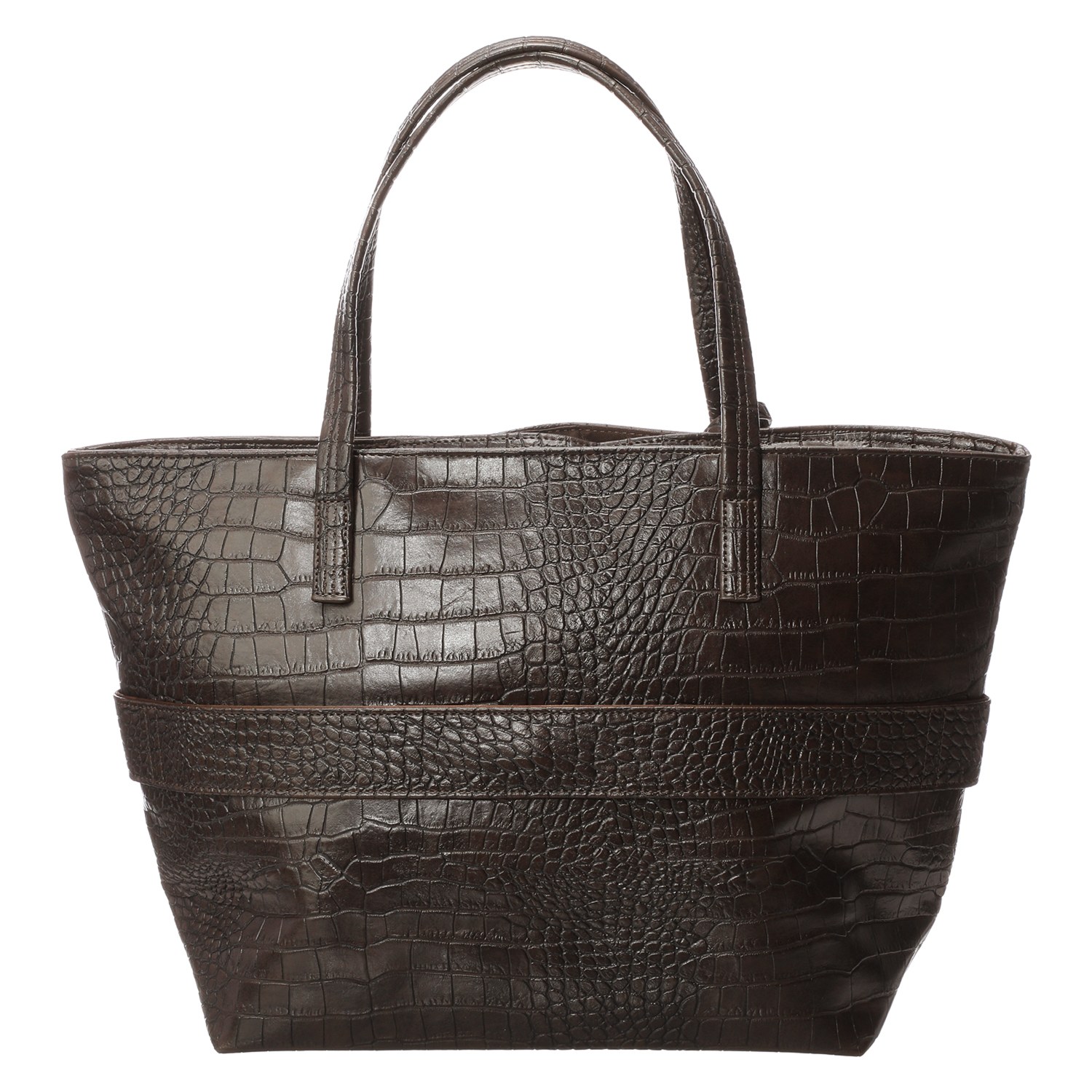 スワニー トートバッグ クロコダイル型押し