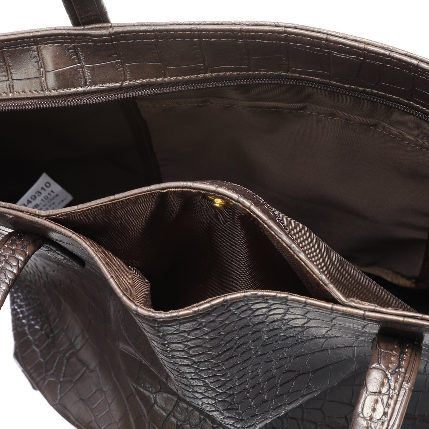 スワニー トートバッグ クロコダイル型押し