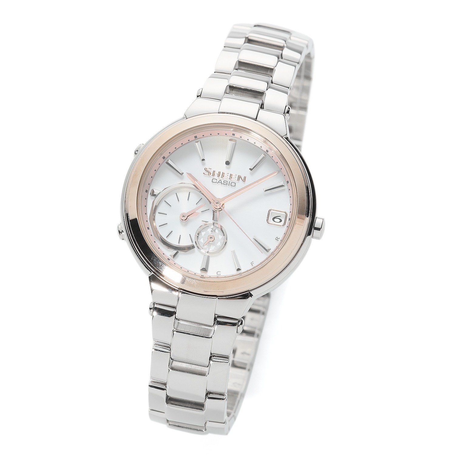 カシオ
レディース
ソーラー腕時計
“ＳＨＥＥＮ（シーン）”
＜ステンレスバンド＞