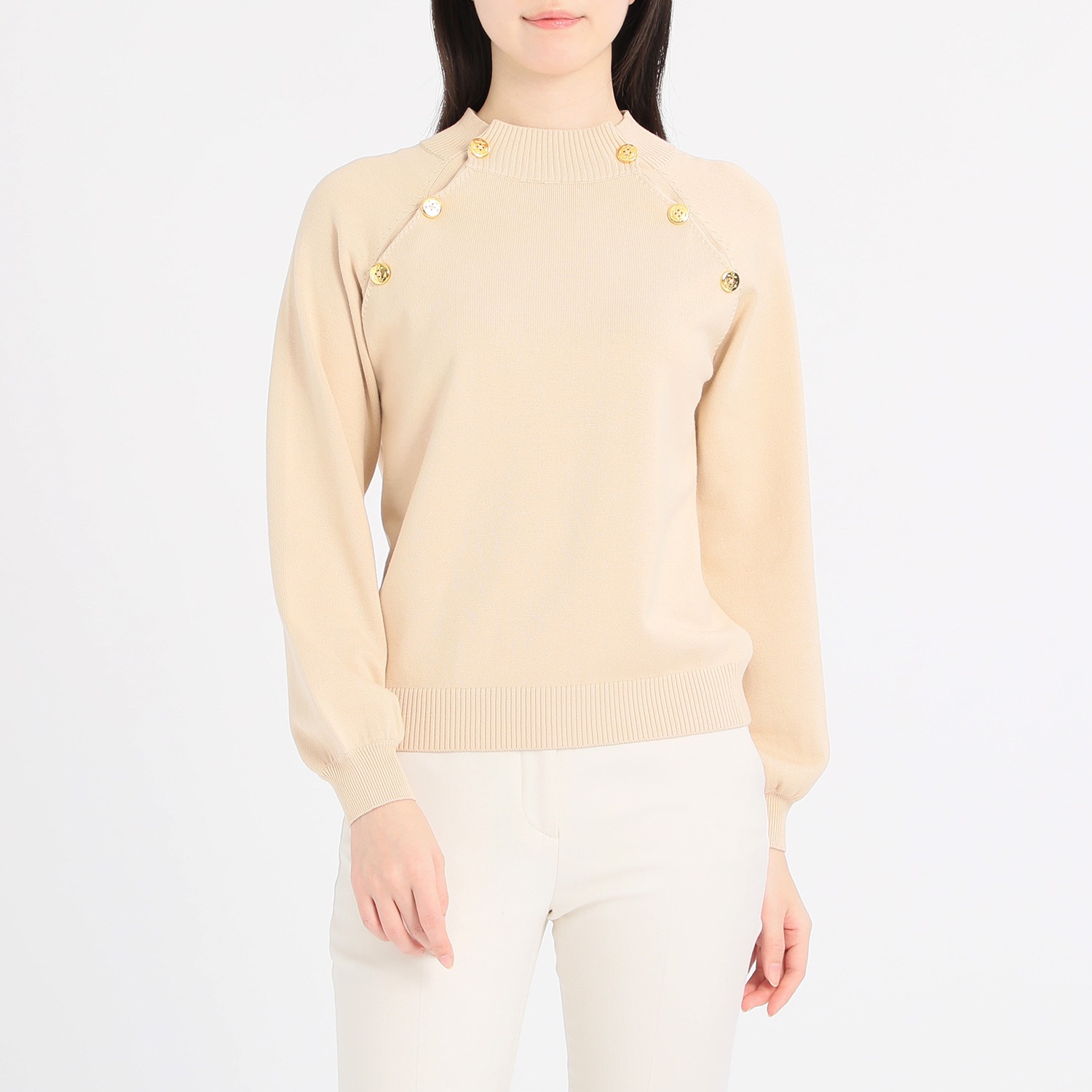 アプローズアンドコー
ニューヨーク
マリンテイストボタン
アクセント
ニットプルオーバー