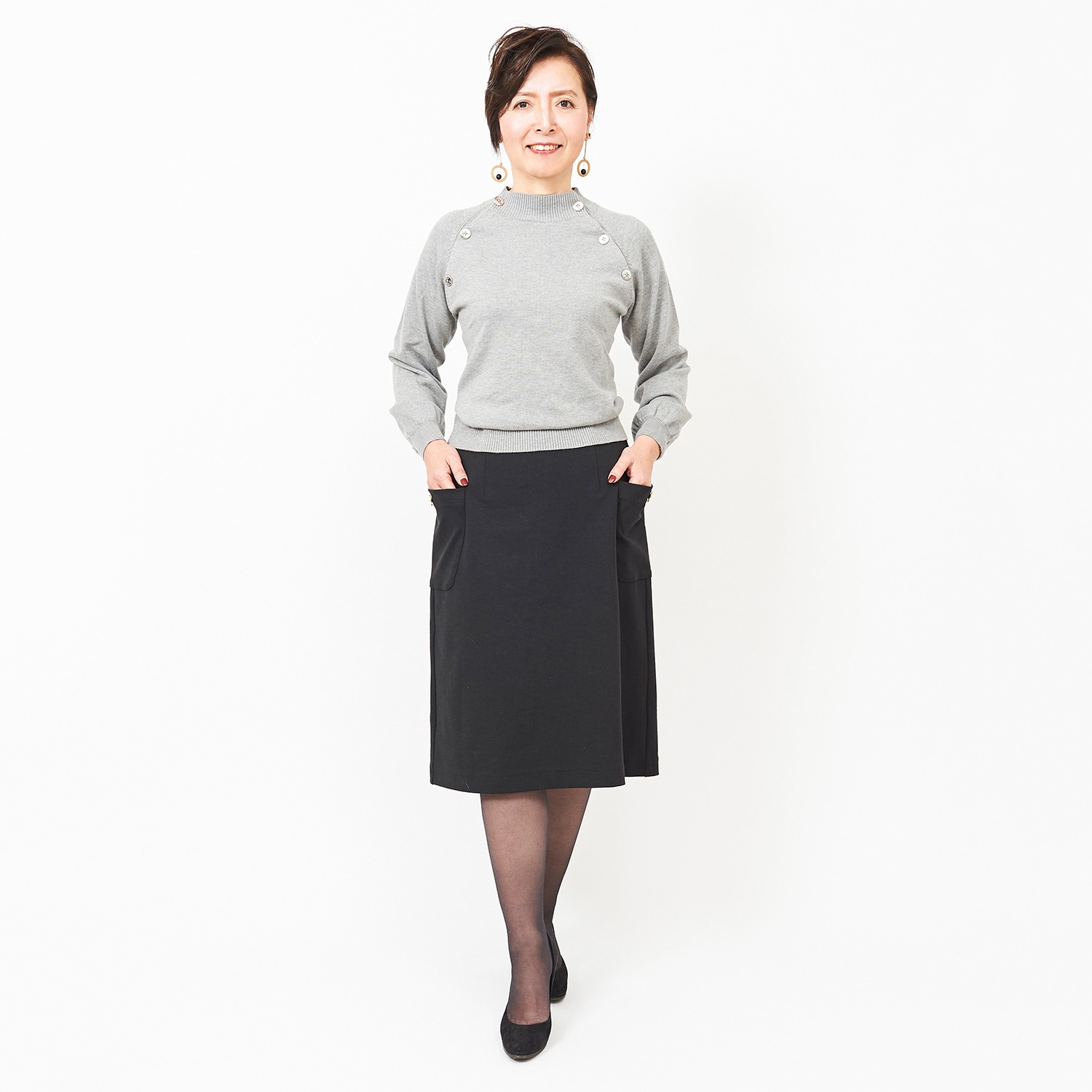 アプローズアンドコー
ニューヨーク
マリンテイストボタン
アクセント
ニットプルオーバー