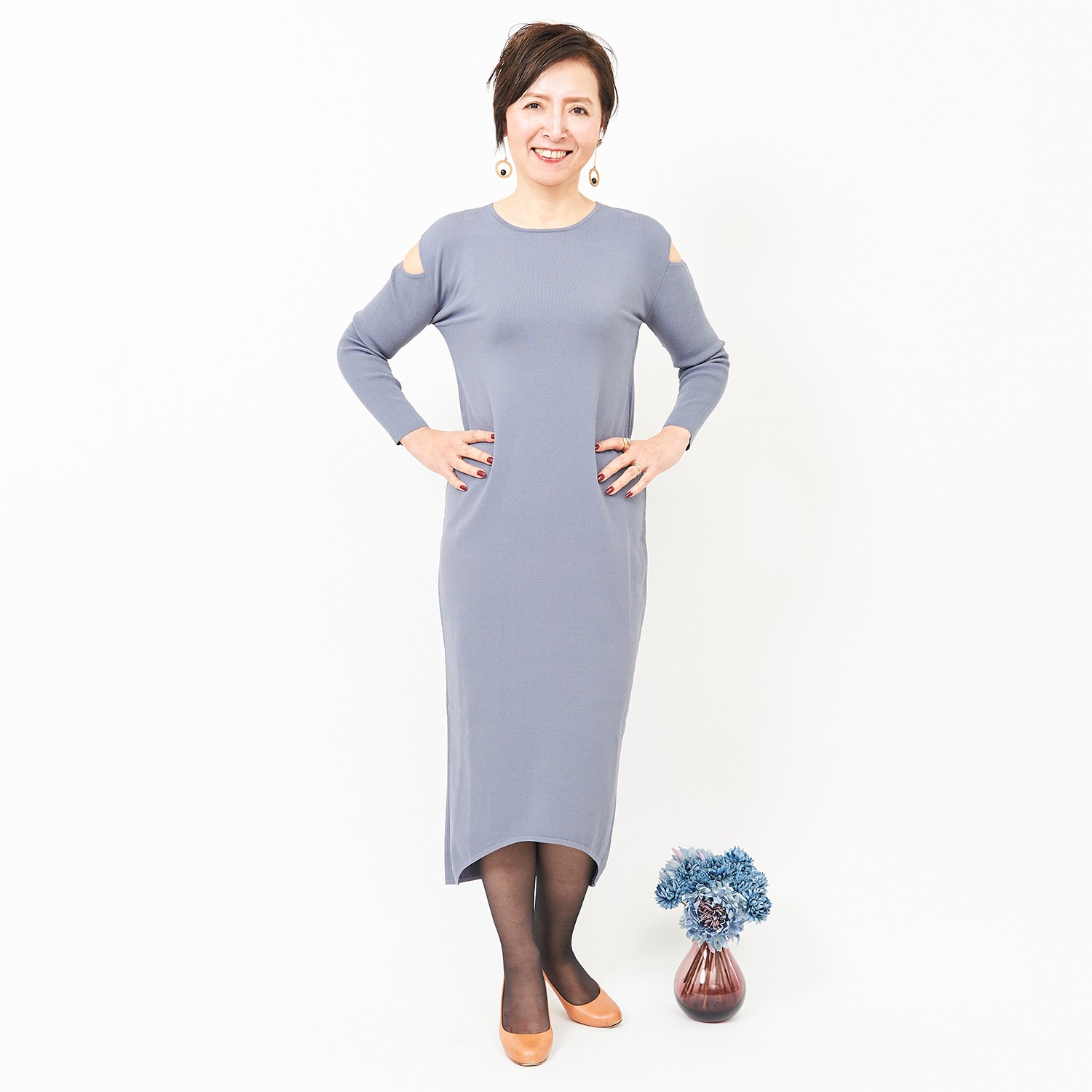 アプローズアンドコー
ニューヨーク
オープンショルダー
ニットワンピース