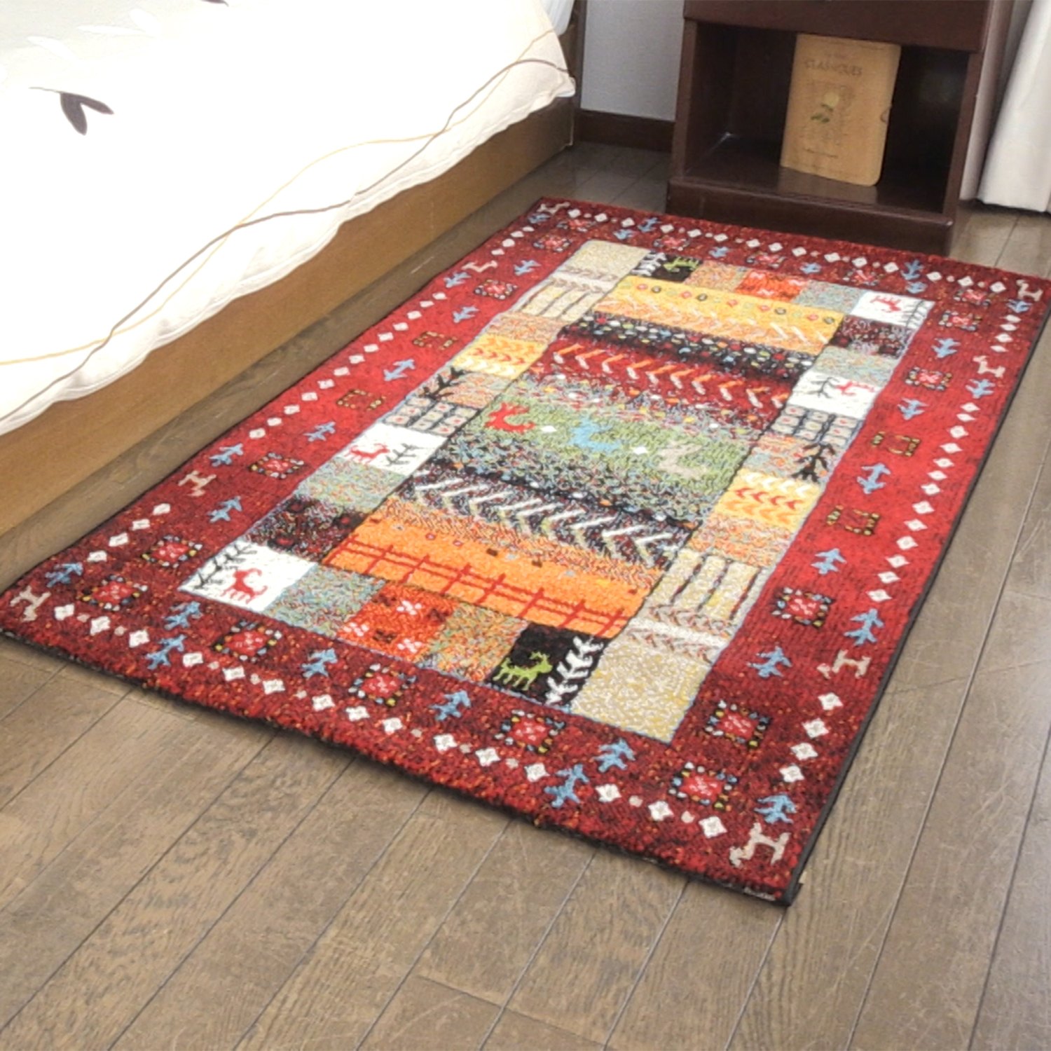 イケヒコ ウィルトン織でふかふか！ トルコ製　ギャベ調マット “イビサ” 