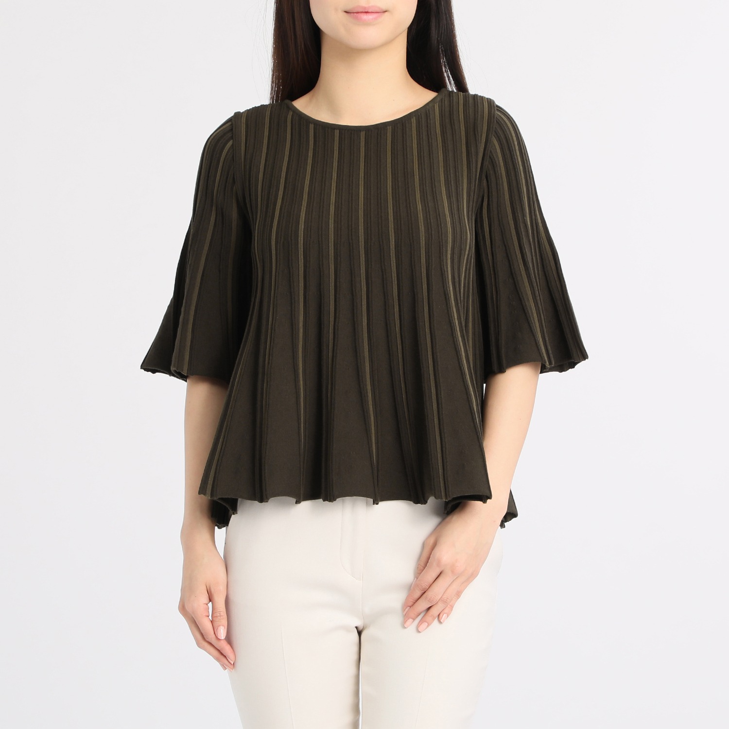 アール　アンド　エム
フェルガーナ
フェルガナコットン混
ストライプ柄プルオーバー