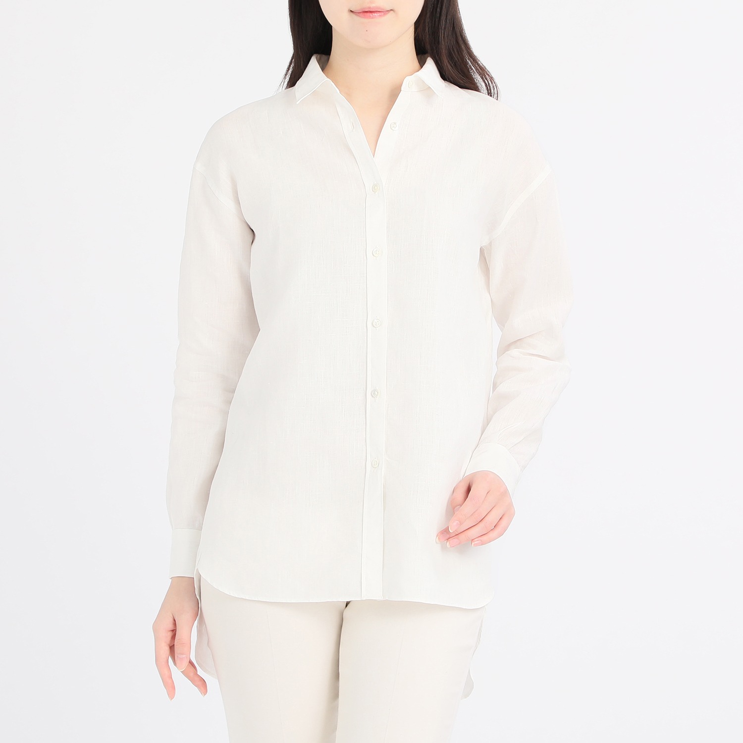 レア　ジェム
日本製生地使用！
ヨーロッパリネン
ビッグシルエットシャツ