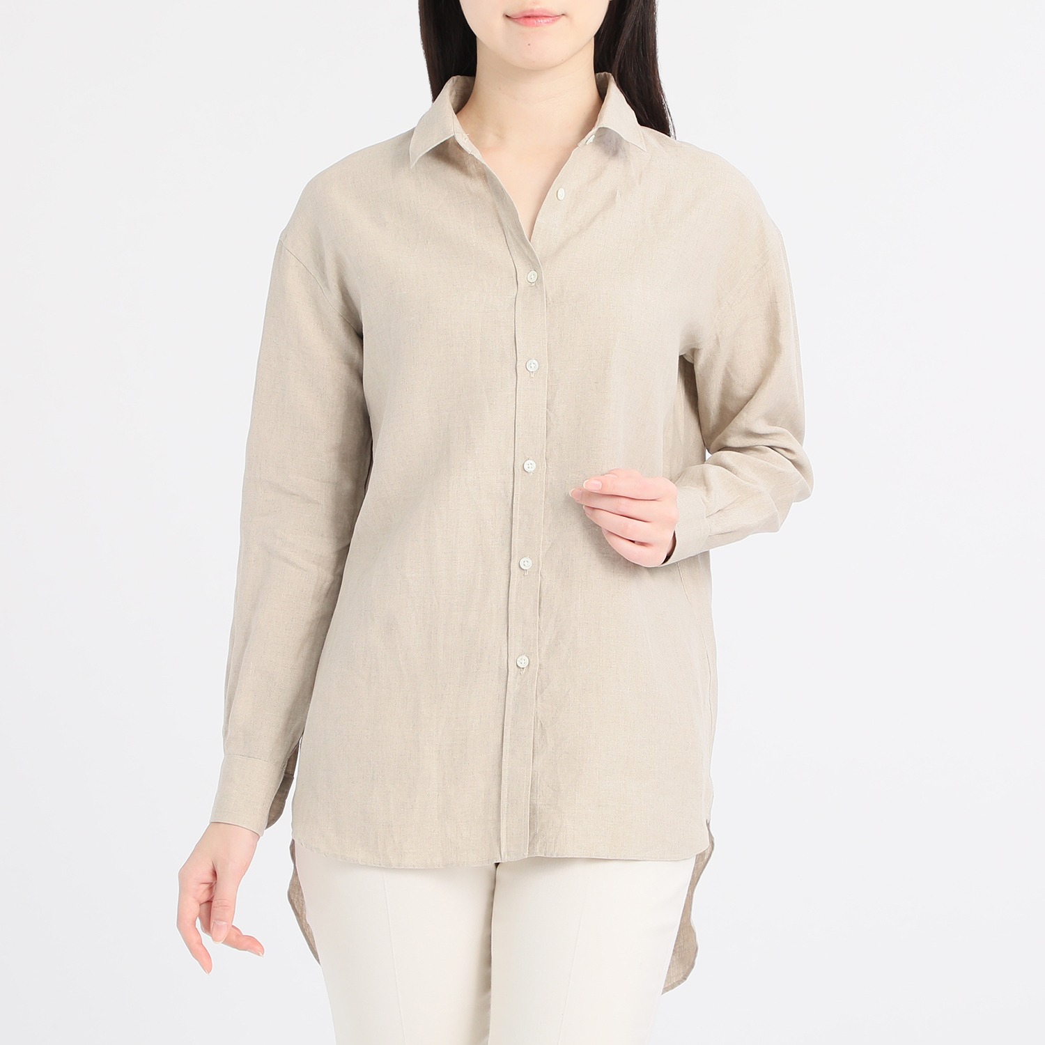 レア　ジェム
日本製生地使用！
ヨーロッパリネン
ビッグシルエットシャツ