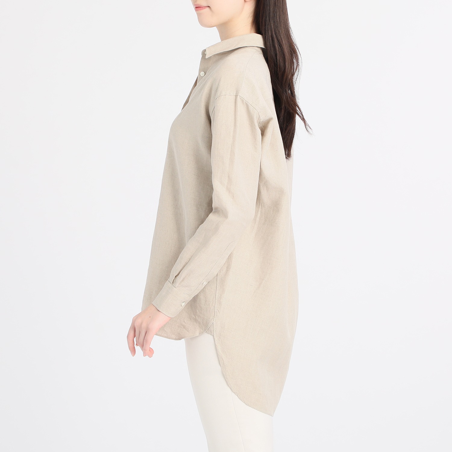 レア　ジェム
日本製生地使用！
ヨーロッパリネン
ビッグシルエットシャツ