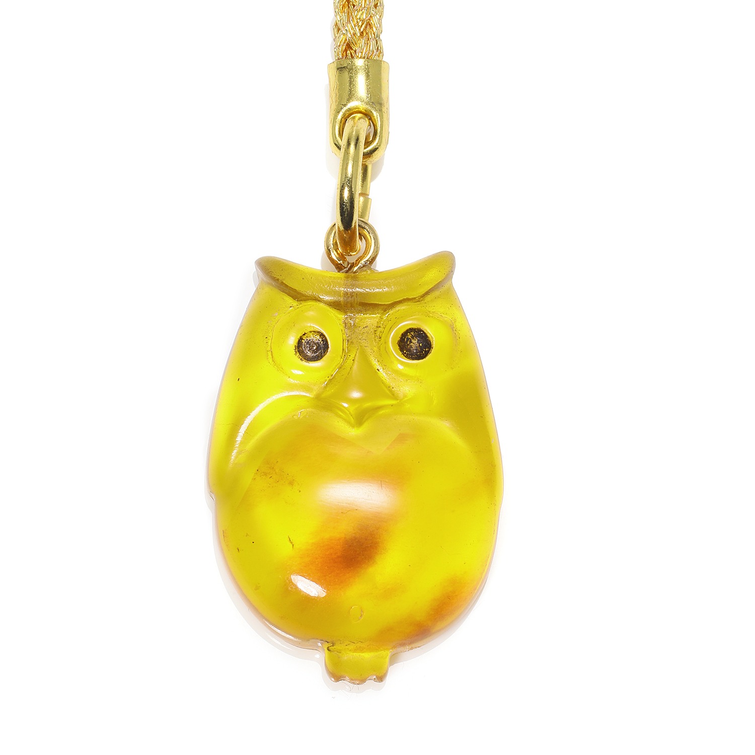 本べっ甲入り
フクロウ＆亀
縁起物モティーフ
根付２点セット