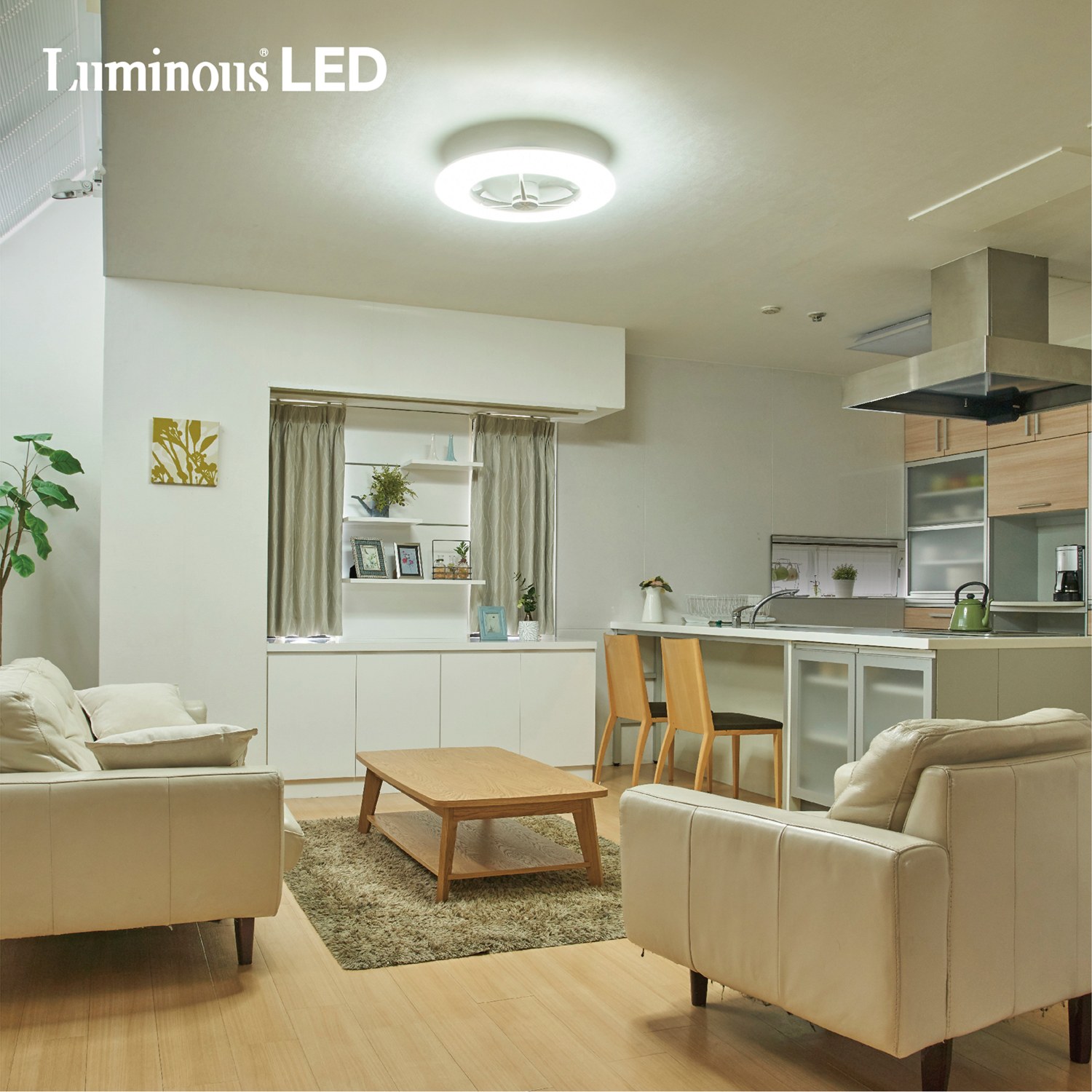 ＜１２畳用＞
ルミナス
ＬＥＤシーリングライトと
ファンの一体型！
シーリング
サーキュレーター