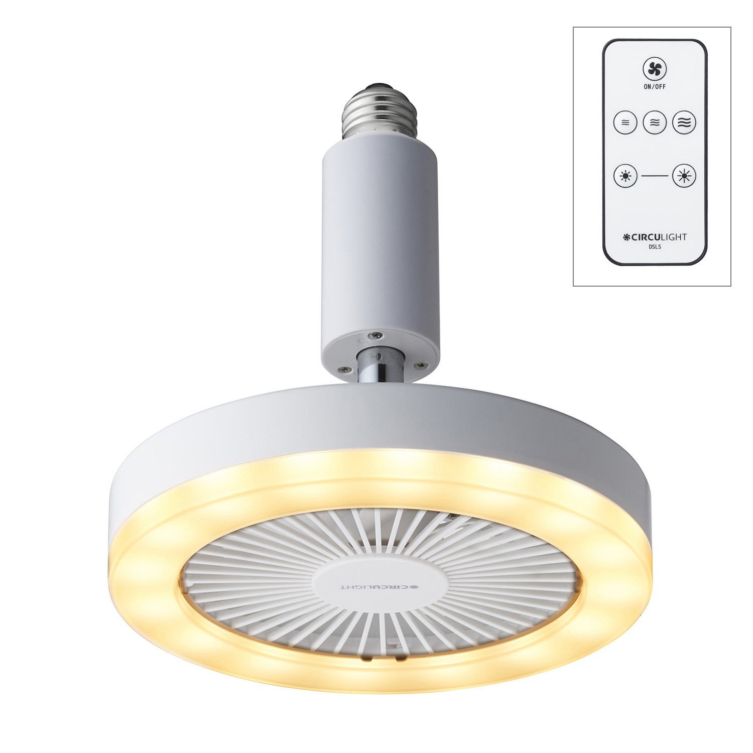 ルミナス
電球ソケットに
付けるだけ！
電球と扇風機の１台２役の
サーキュライト
ソケットモデル