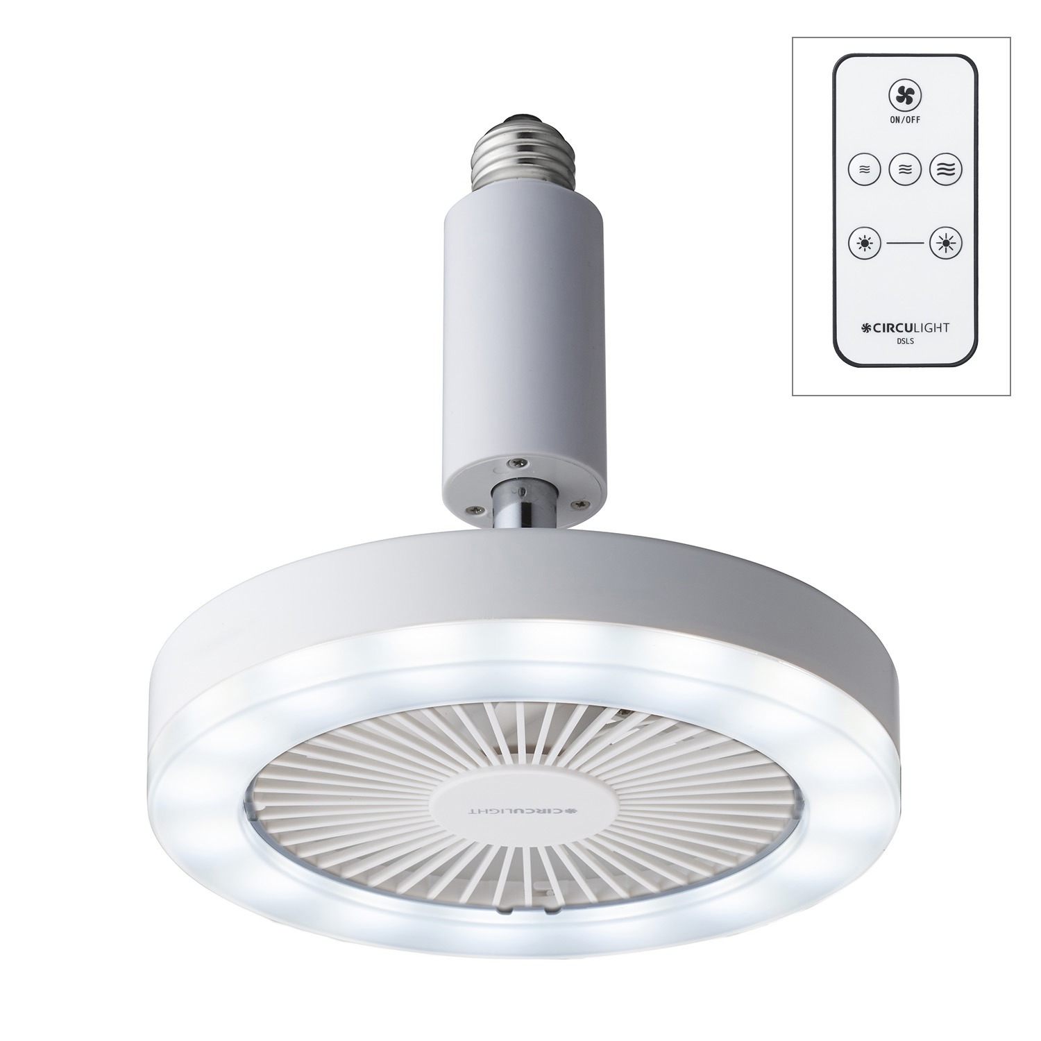 ルミナス
電球ソケットに
付けるだけ！
電球と扇風機の１台２役の
サーキュライト
ソケットモデル