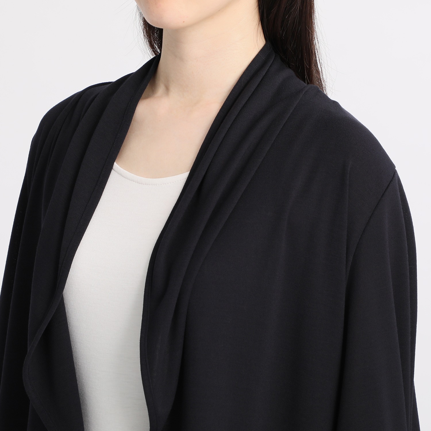 コンファン
ドレープデザイン
七分袖カーディガン